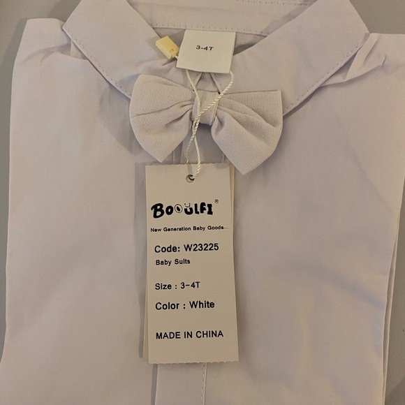 4 Pc.White Boys Baptism Outfit with Bow Tie Size 3-4 T - Picture 5 of 6